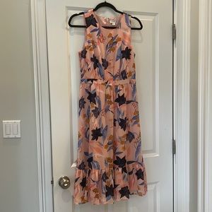 J Crew Factory Floral Midi Dress